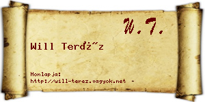Will Teréz névjegykártya