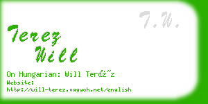 terez will business card